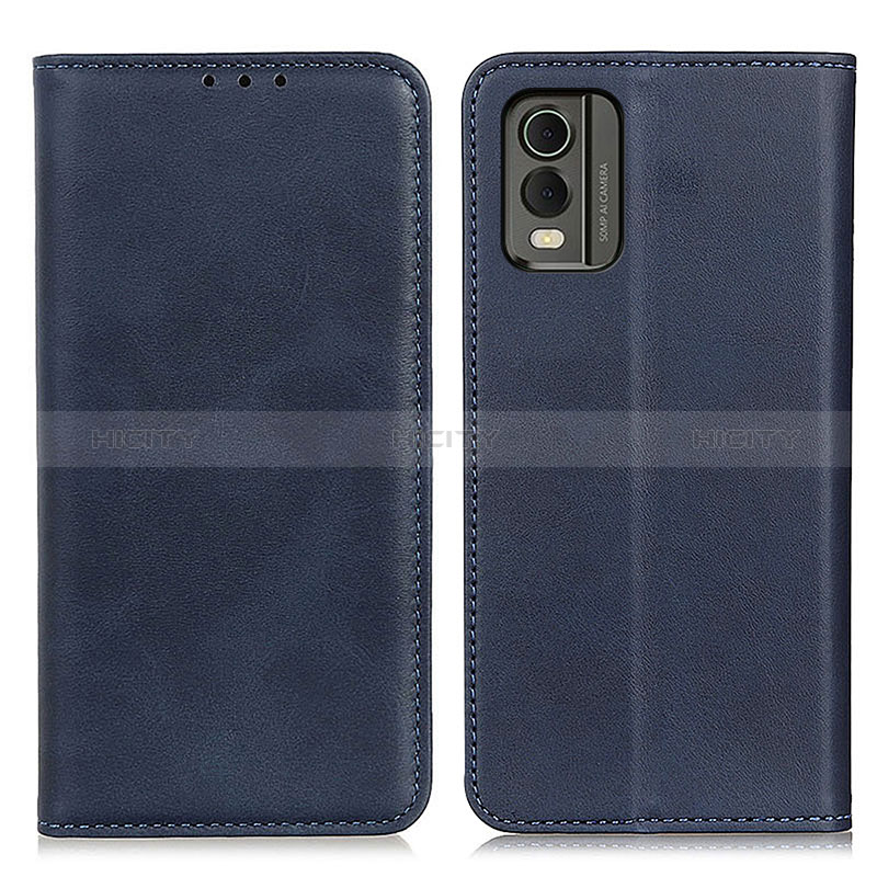 Coque Portefeuille Livre Cuir Etui Clapet A02D pour Nokia C210 Bleu Plus