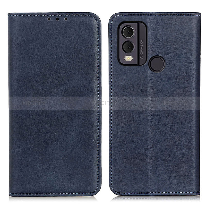 Coque Portefeuille Livre Cuir Etui Clapet A02D pour Nokia C22 Bleu Plus