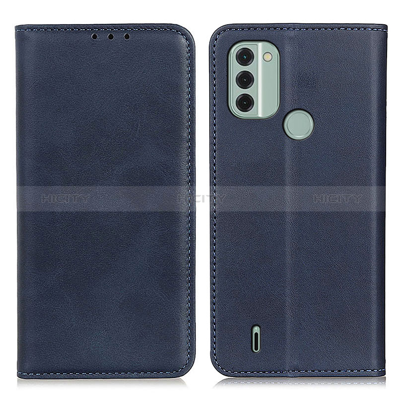 Coque Portefeuille Livre Cuir Etui Clapet A02D pour Nokia C31 Bleu Plus