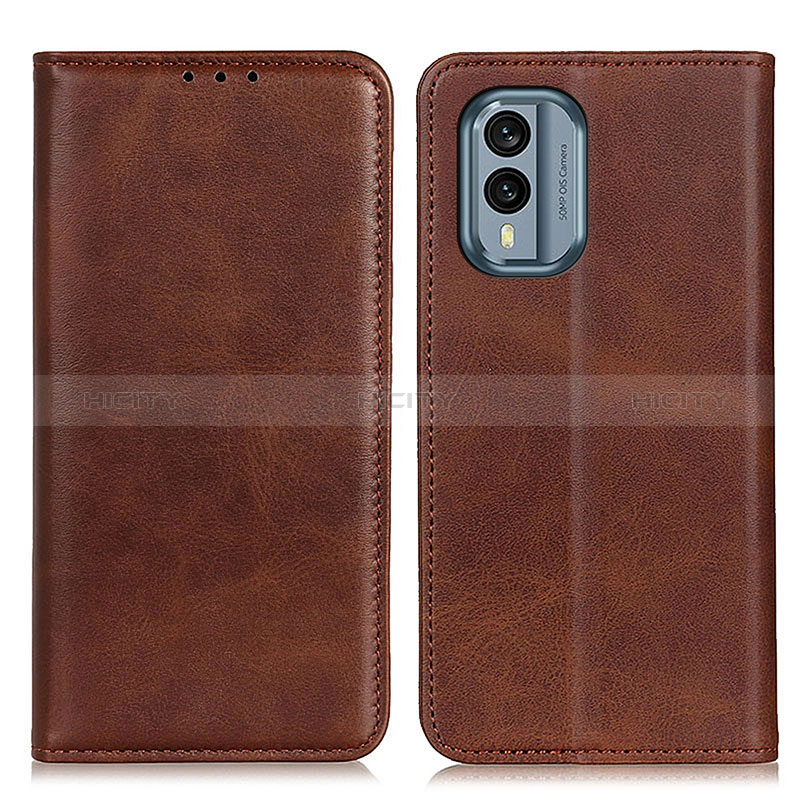 Coque Portefeuille Livre Cuir Etui Clapet A02D pour Nokia X30 5G Marron Plus