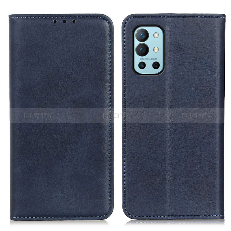 Coque Portefeuille Livre Cuir Etui Clapet A02D pour OnePlus 9R 5G Bleu Plus