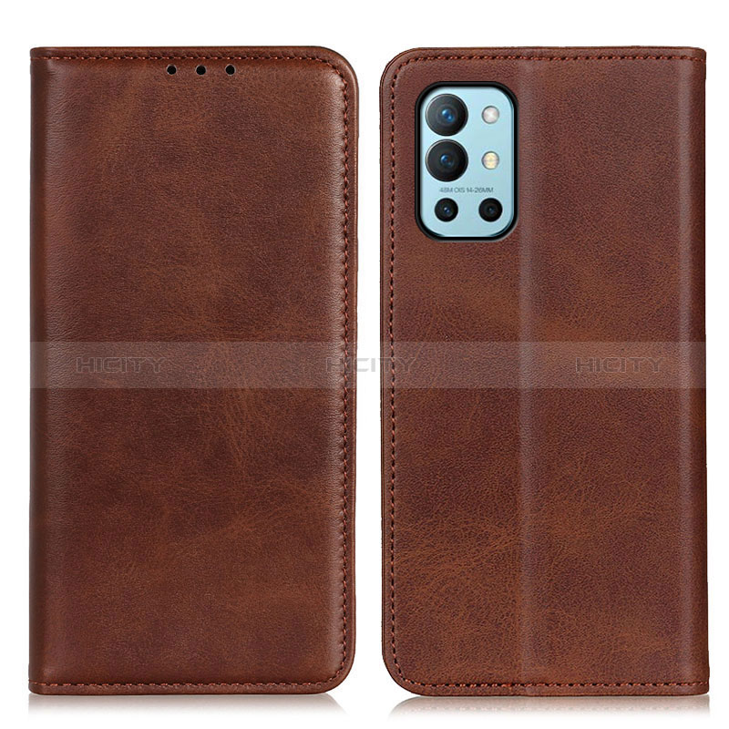 Coque Portefeuille Livre Cuir Etui Clapet A02D pour OnePlus 9R 5G Marron Plus