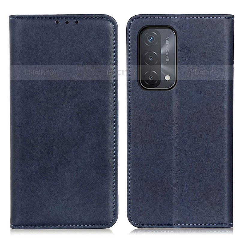 Coque Portefeuille Livre Cuir Etui Clapet A02D pour OnePlus Nord N200 5G Bleu Plus