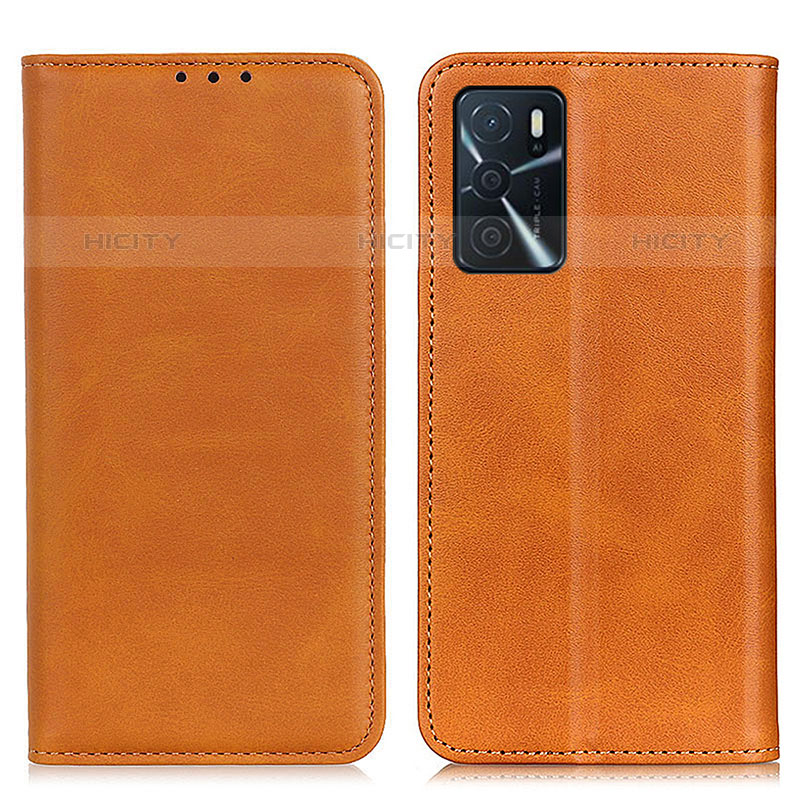 Coque Portefeuille Livre Cuir Etui Clapet A02D pour Oppo A16s Brun Clair Plus