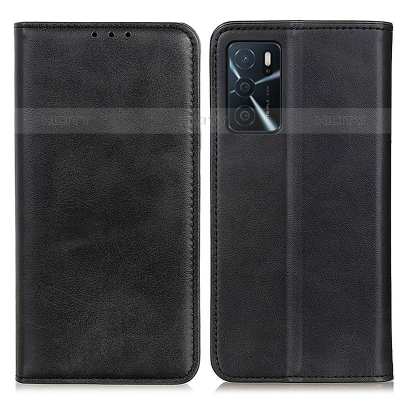 Coque Portefeuille Livre Cuir Etui Clapet A02D pour Oppo A16s Noir Plus