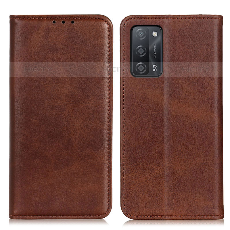 Coque Portefeuille Livre Cuir Etui Clapet A02D pour Oppo A53s 5G Marron Plus