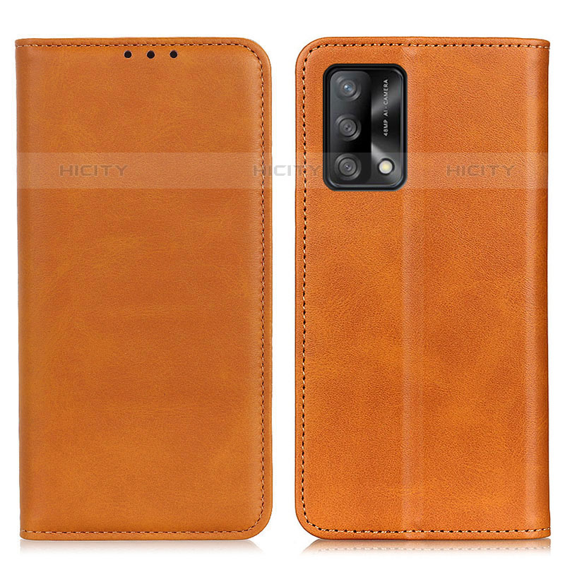 Coque Portefeuille Livre Cuir Etui Clapet A02D pour Oppo A74 4G Brun Clair Plus