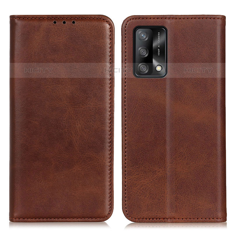 Coque Portefeuille Livre Cuir Etui Clapet A02D pour Oppo A74 4G Marron Plus