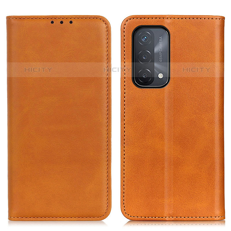 Coque Portefeuille Livre Cuir Etui Clapet A02D pour Oppo A93 5G Brun Clair Plus