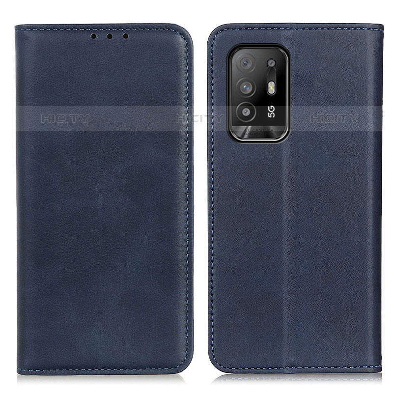 Coque Portefeuille Livre Cuir Etui Clapet A02D pour Oppo A94 5G Bleu Plus