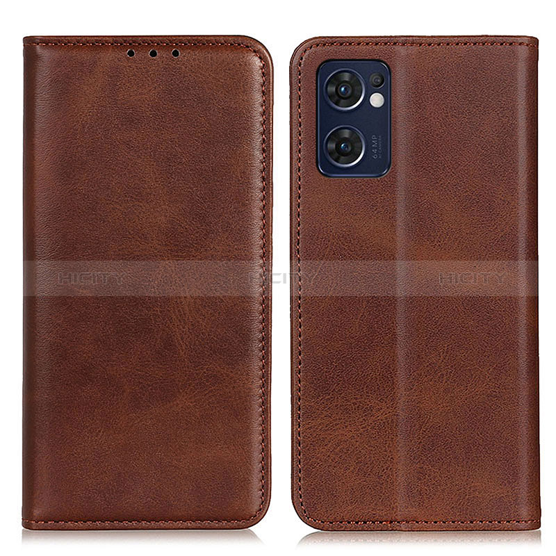 Coque Portefeuille Livre Cuir Etui Clapet A02D pour Oppo Find X5 Lite 5G Marron Plus