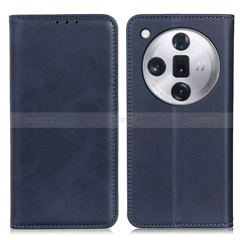 Coque Portefeuille Livre Cuir Etui Clapet A02D pour Oppo Find X7 5G Bleu Plus