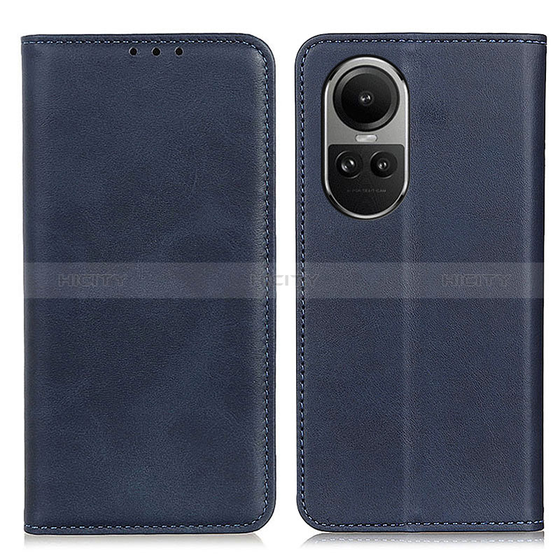 Coque Portefeuille Livre Cuir Etui Clapet A02D pour Oppo Reno10 5G Bleu Plus