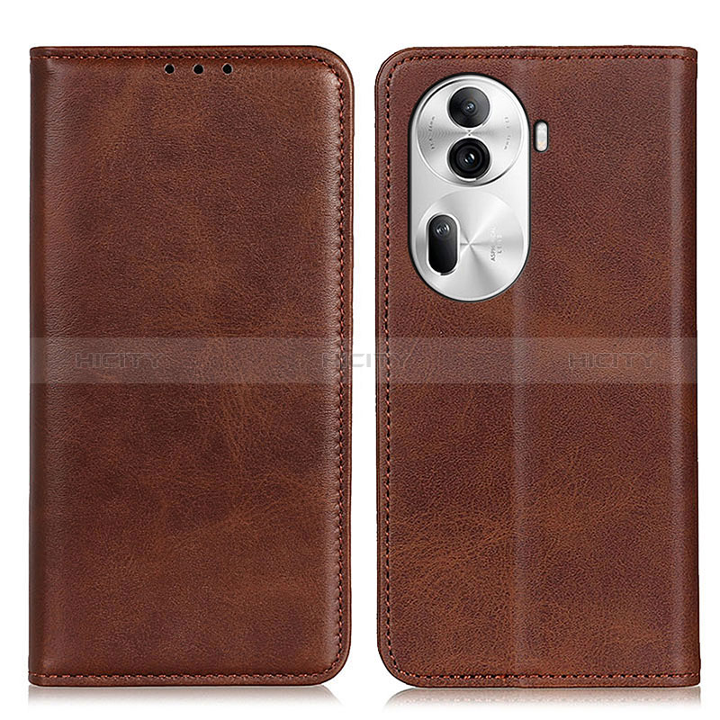 Coque Portefeuille Livre Cuir Etui Clapet A02D pour Oppo Reno11 Pro 5G Marron Plus