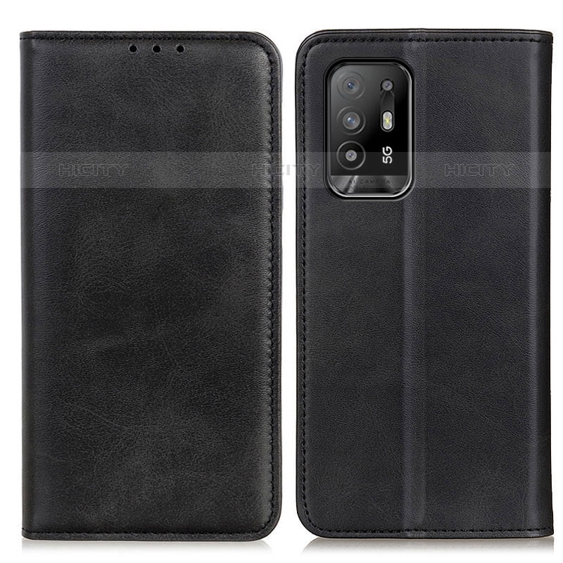 Coque Portefeuille Livre Cuir Etui Clapet A02D pour Oppo Reno5 Z 5G Noir Plus