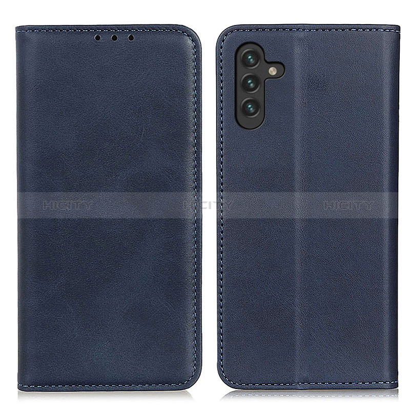 Coque Portefeuille Livre Cuir Etui Clapet A02D pour Samsung Galaxy A04s Bleu Plus