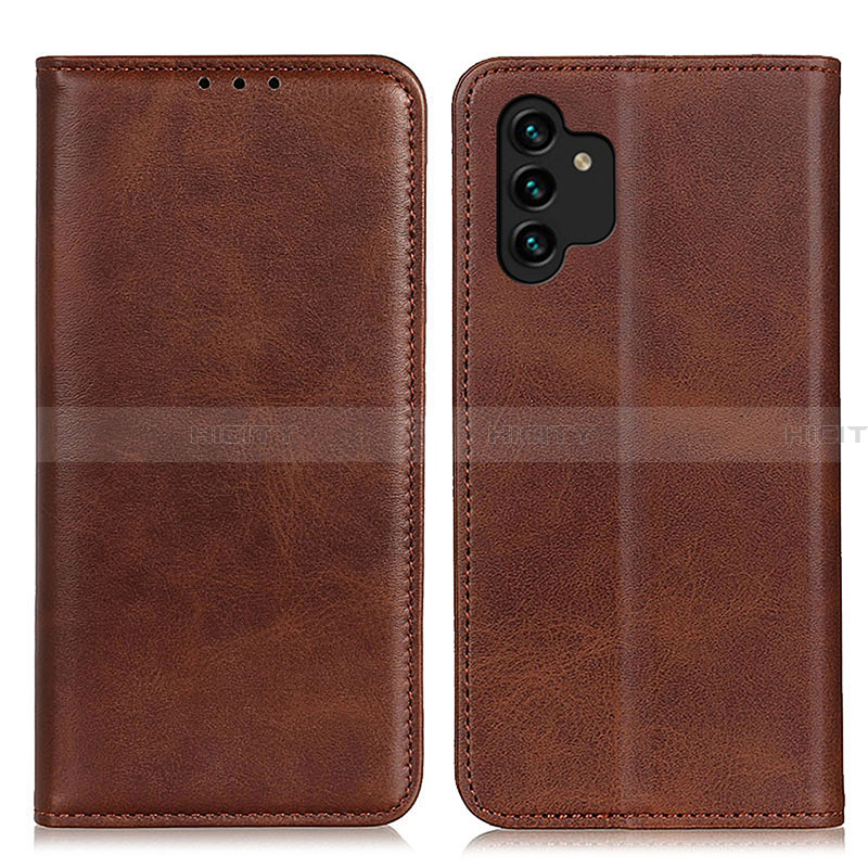 Coque Portefeuille Livre Cuir Etui Clapet A02D pour Samsung Galaxy A13 4G Marron Plus