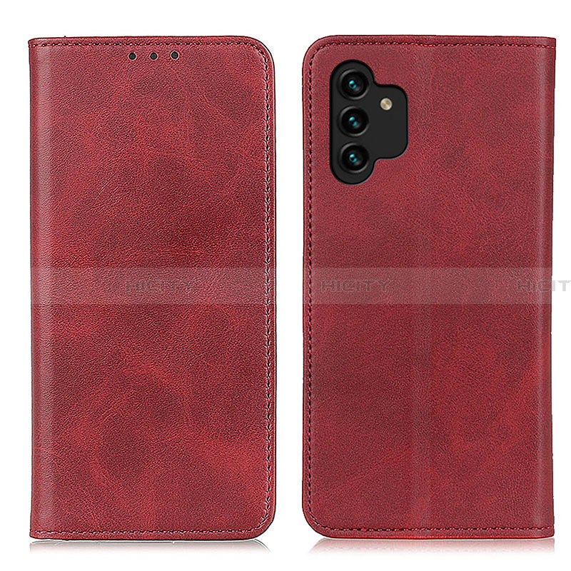 Coque Portefeuille Livre Cuir Etui Clapet A02D pour Samsung Galaxy A13 4G Rouge Plus