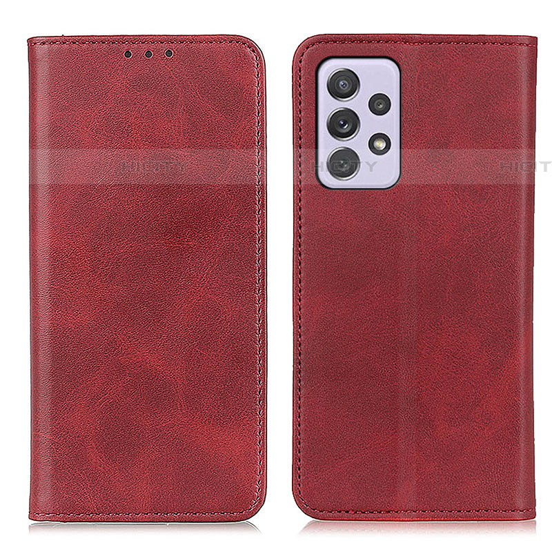 Coque Portefeuille Livre Cuir Etui Clapet A02D pour Samsung Galaxy A73 5G Rouge Plus