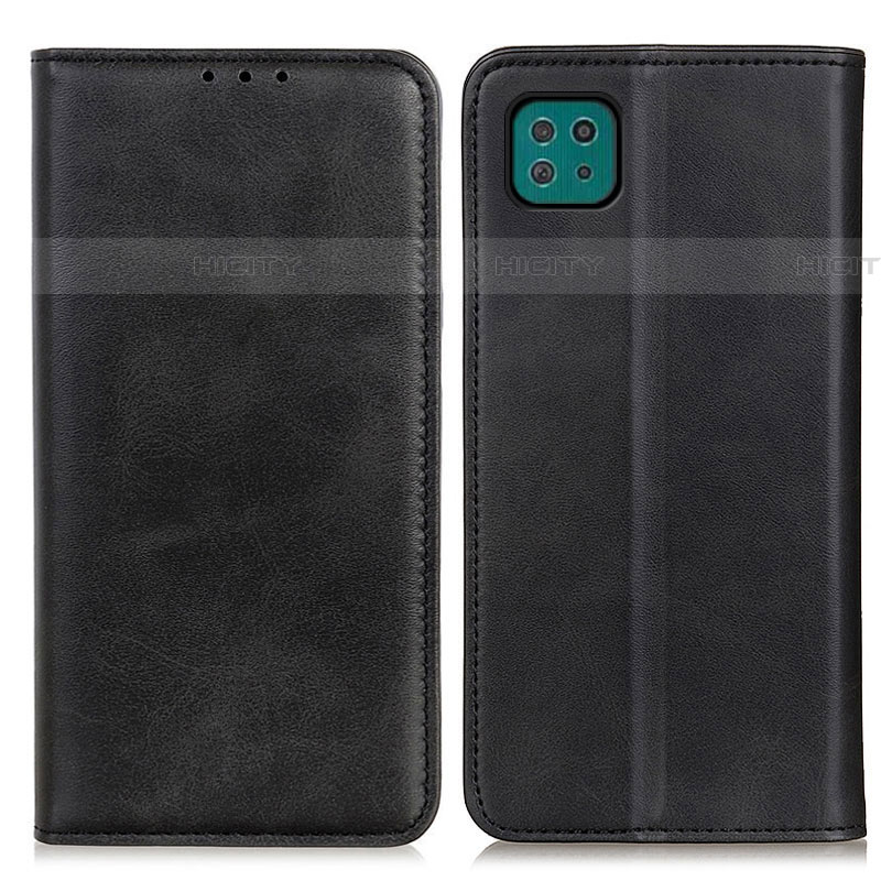 Coque Portefeuille Livre Cuir Etui Clapet A02D pour Samsung Galaxy F42 5G Noir Plus