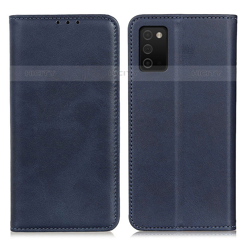 Coque Portefeuille Livre Cuir Etui Clapet A02D pour Samsung Galaxy M02s Bleu Plus