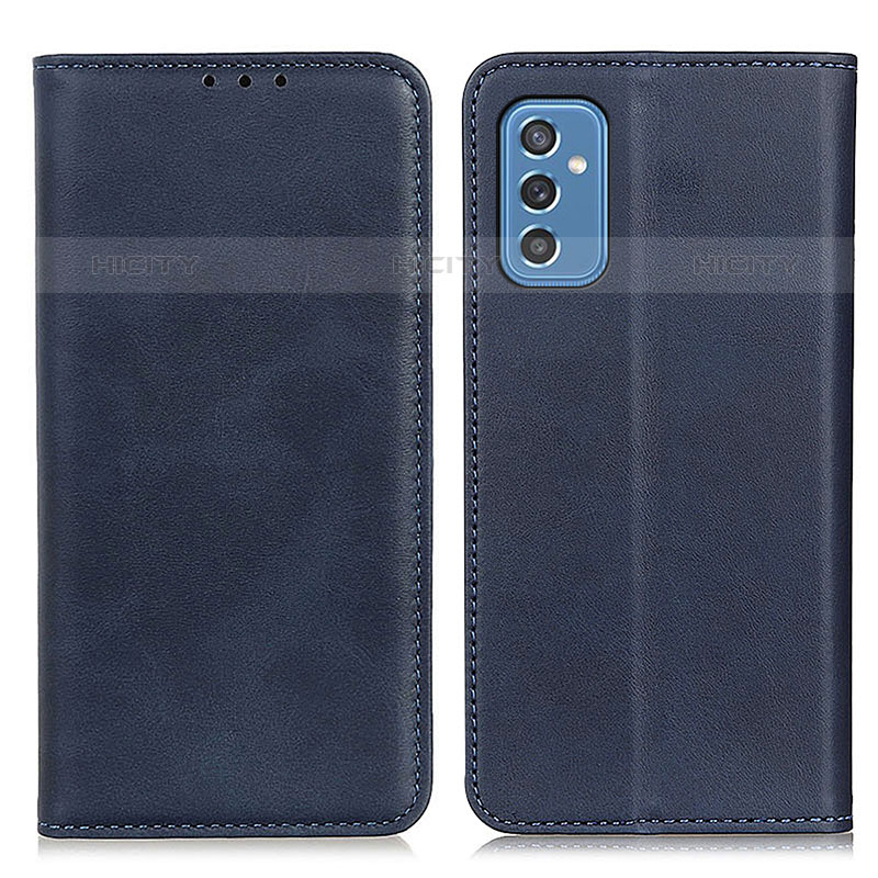 Coque Portefeuille Livre Cuir Etui Clapet A02D pour Samsung Galaxy M52 5G Bleu Plus