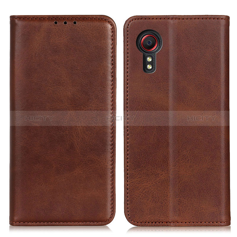 Coque Portefeuille Livre Cuir Etui Clapet A02D pour Samsung Galaxy XCover 5 SM-G525F Marron Plus