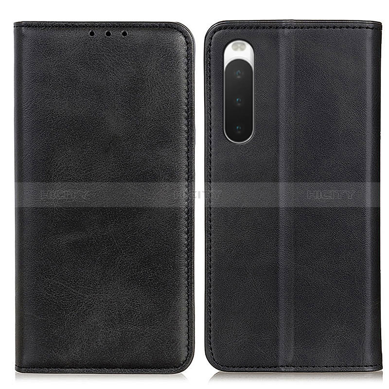 Coque Portefeuille Livre Cuir Etui Clapet A02D pour Sony Xperia 10 IV Noir Plus