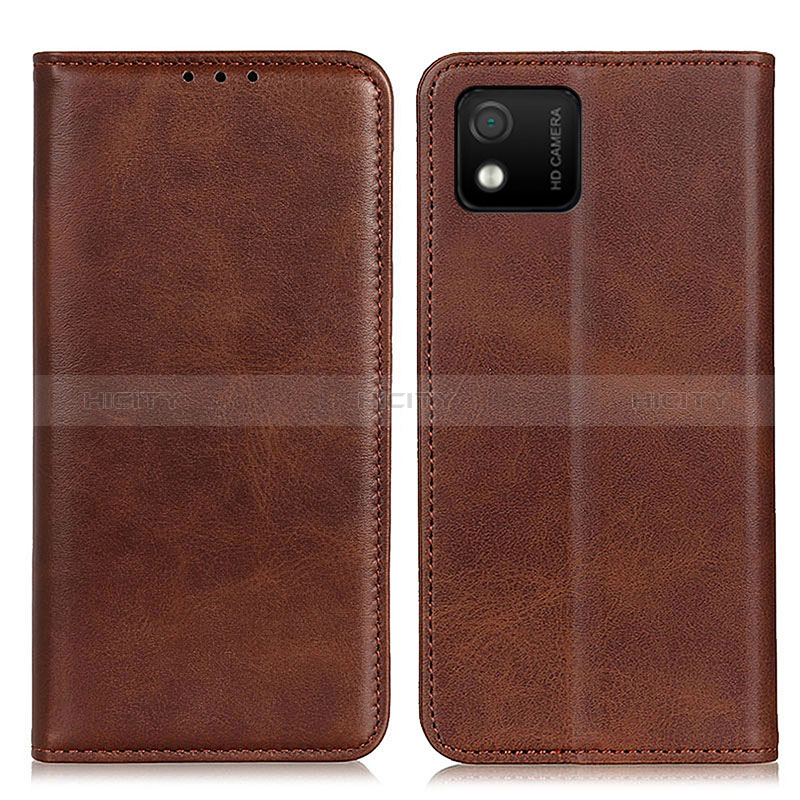 Coque Portefeuille Livre Cuir Etui Clapet A02D pour Wiko Y52 Marron Plus