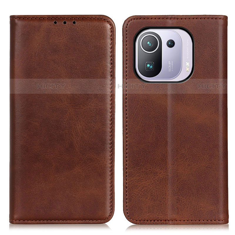 Coque Portefeuille Livre Cuir Etui Clapet A02D pour Xiaomi Mi 11 Pro 5G Marron Plus