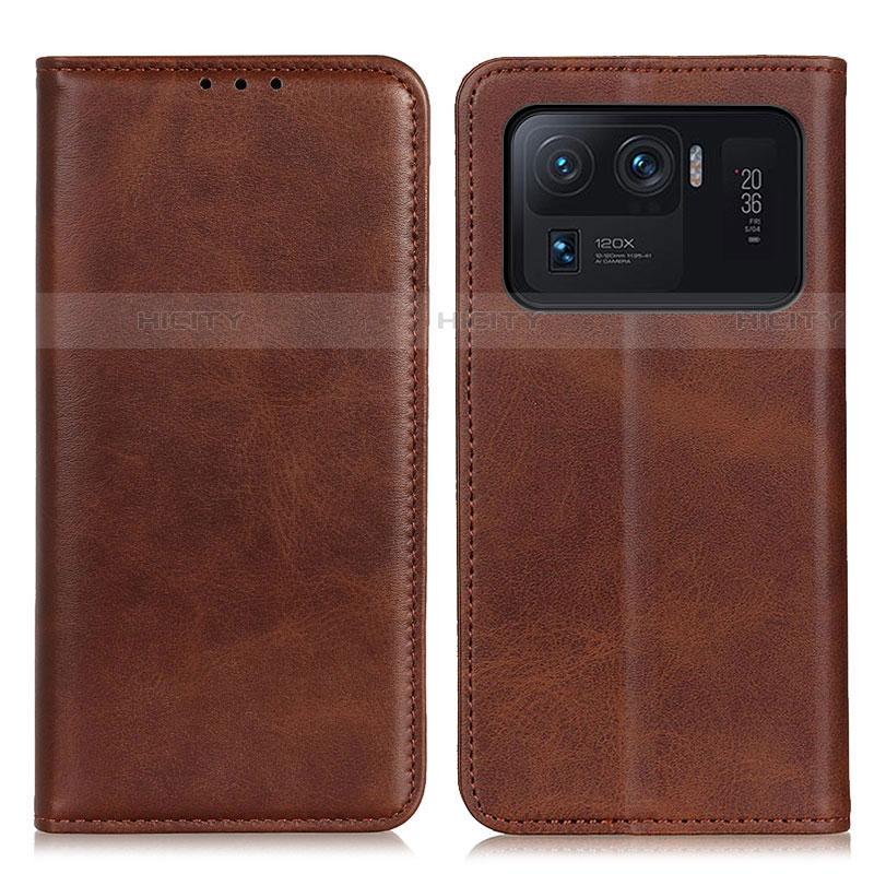 Coque Portefeuille Livre Cuir Etui Clapet A02D pour Xiaomi Mi 11 Ultra 5G Marron Plus