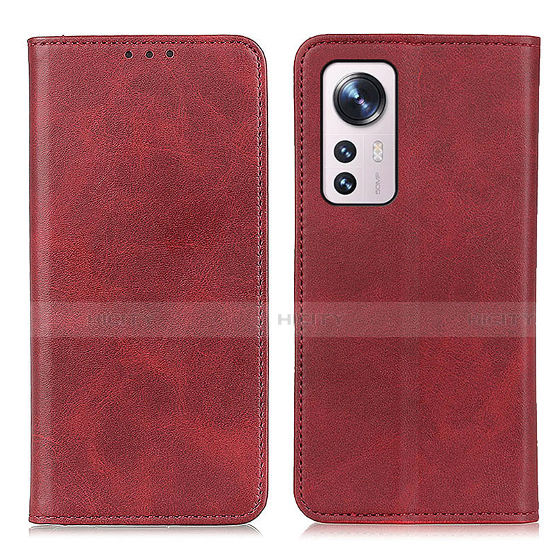 Coque Portefeuille Livre Cuir Etui Clapet A02D pour Xiaomi Mi 12 5G Rouge Plus