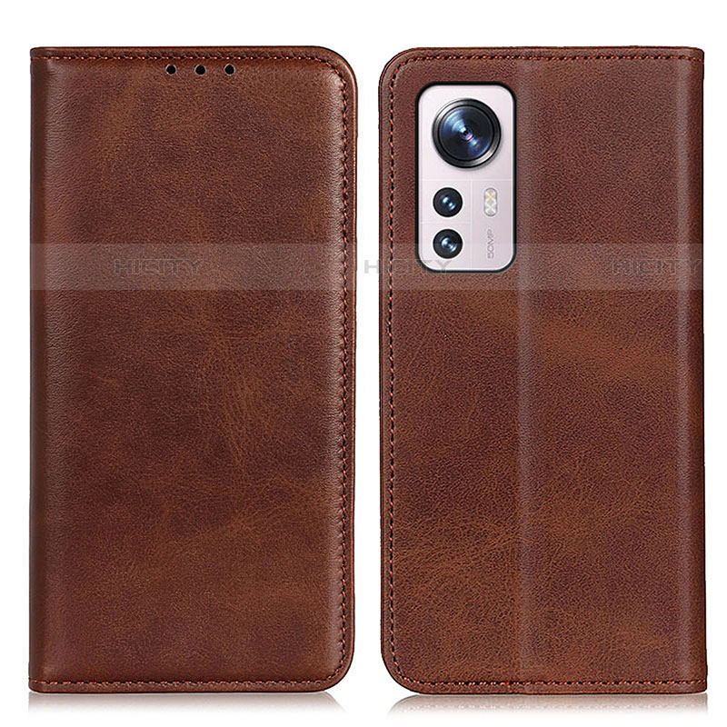 Coque Portefeuille Livre Cuir Etui Clapet A02D pour Xiaomi Mi 12 Lite 5G Marron Plus