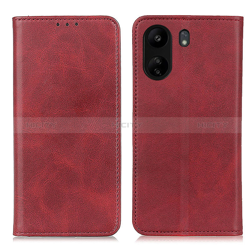 Coque Portefeuille Livre Cuir Etui Clapet A02D pour Xiaomi Poco C65 Rouge Plus