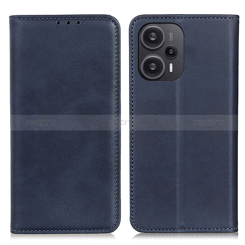 Coque Portefeuille Livre Cuir Etui Clapet A02D pour Xiaomi Poco F5 5G Bleu Plus