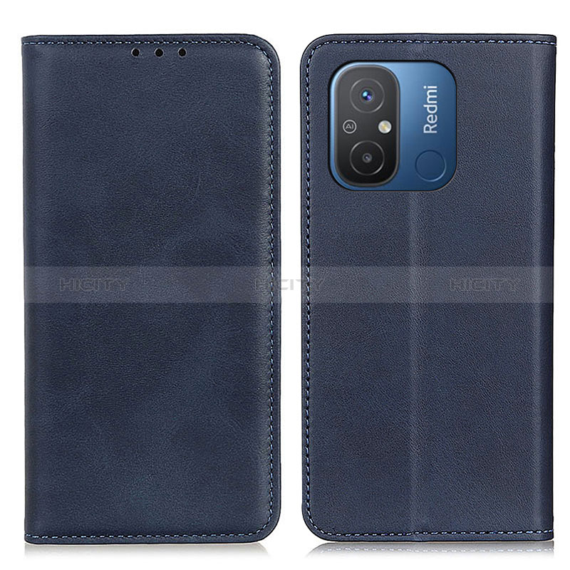 Coque Portefeuille Livre Cuir Etui Clapet A02D pour Xiaomi Redmi 12C 4G Bleu Plus