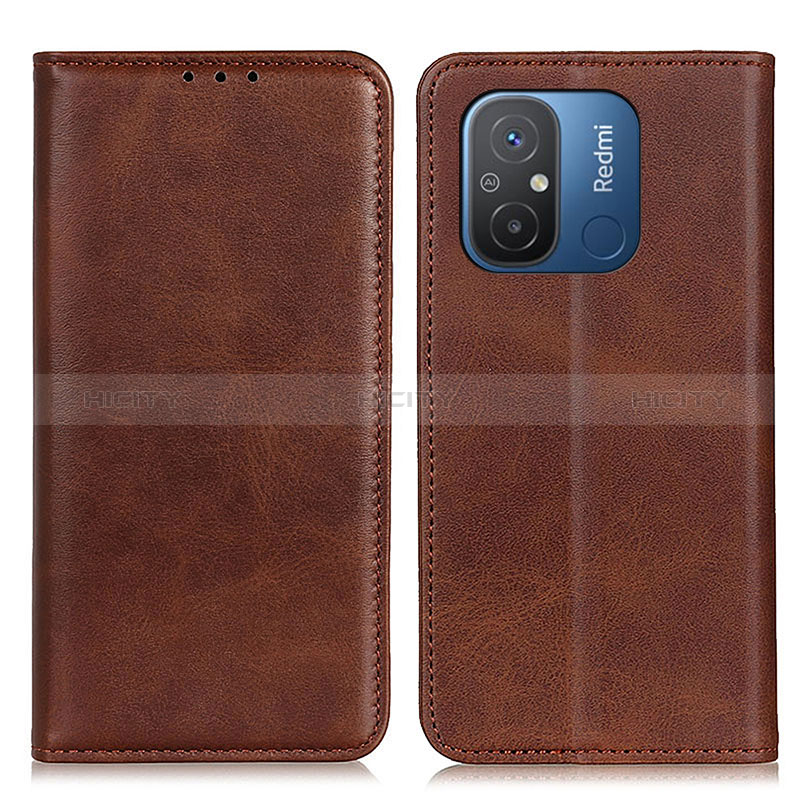 Coque Portefeuille Livre Cuir Etui Clapet A02D pour Xiaomi Redmi 12C 4G Marron Plus