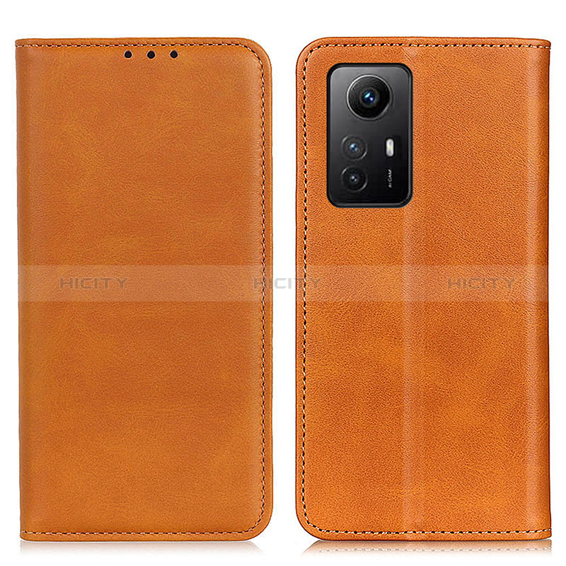 Coque Portefeuille Livre Cuir Etui Clapet A02D pour Xiaomi Redmi Note 12S Brun Clair Plus