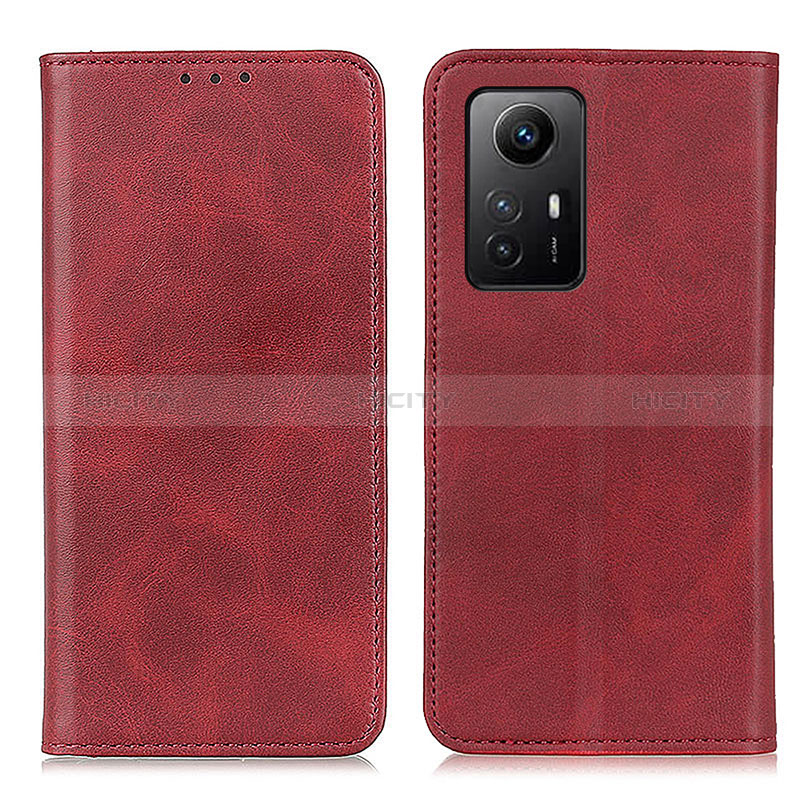 Coque Portefeuille Livre Cuir Etui Clapet A02D pour Xiaomi Redmi Note 12S Rouge Plus