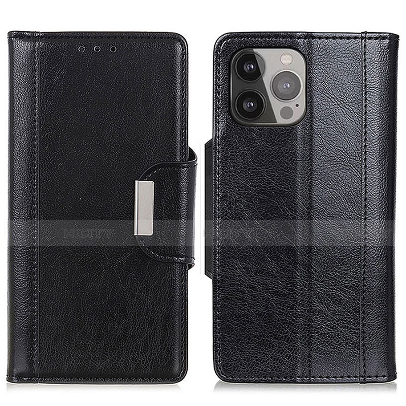 Coque Portefeuille Livre Cuir Etui Clapet A03 pour Apple iPhone 13 Pro Noir Plus