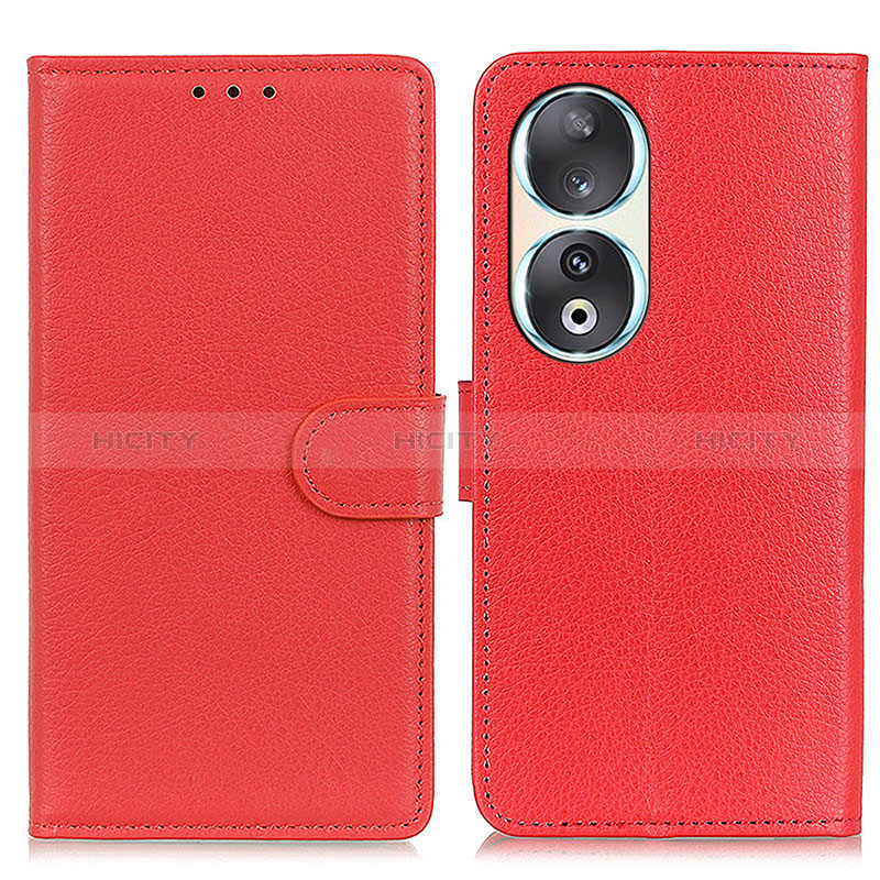 Coque Portefeuille Livre Cuir Etui Clapet A03D pour Huawei Honor 90 5G Rouge Plus