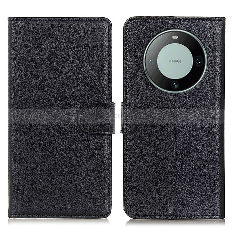 Coque Portefeuille Livre Cuir Etui Clapet A03D pour Huawei Mate 60 Noir Plus