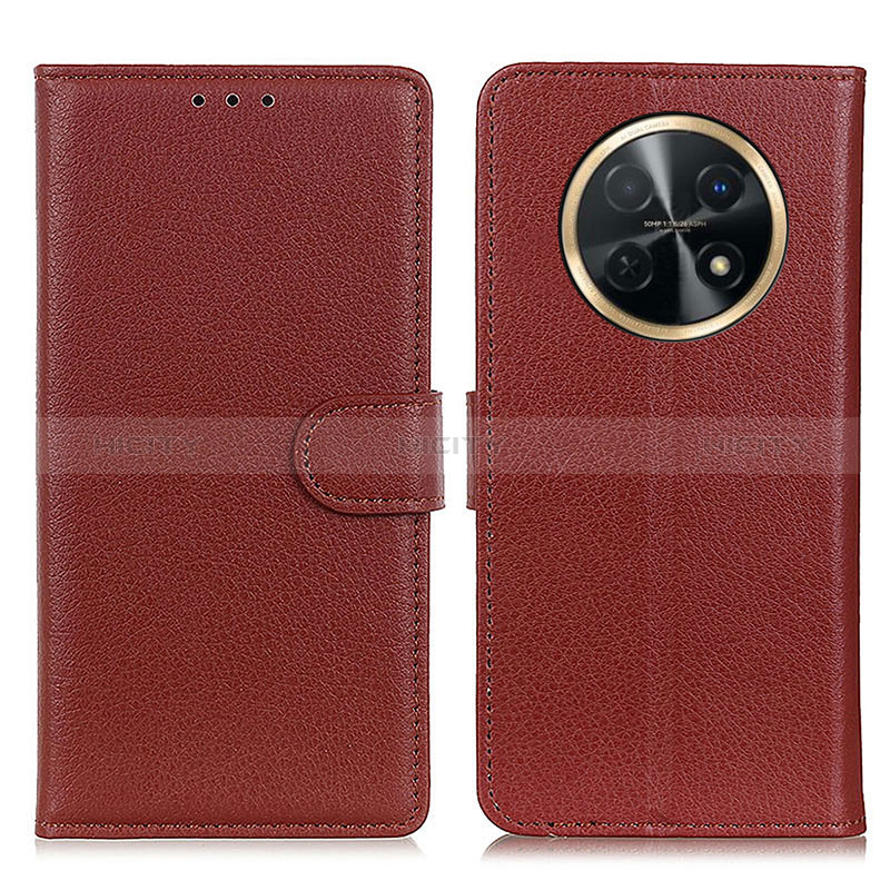 Coque Portefeuille Livre Cuir Etui Clapet A03D pour Huawei Nova Y91 Marron Plus