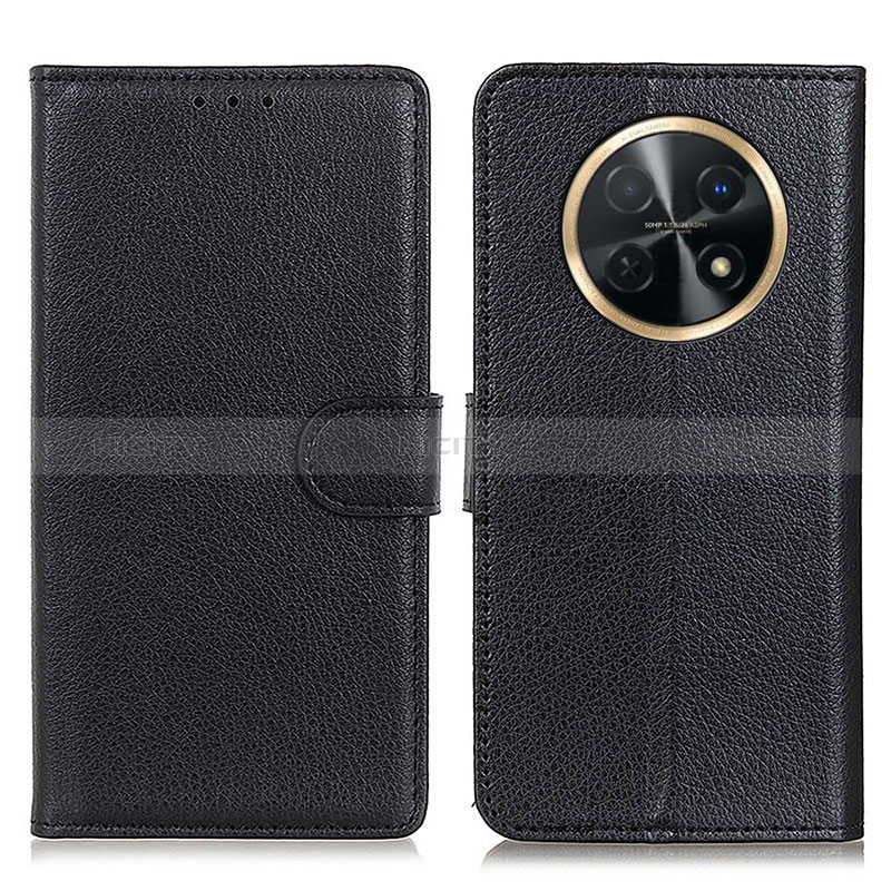 Coque Portefeuille Livre Cuir Etui Clapet A03D pour Huawei Nova Y91 Noir Plus