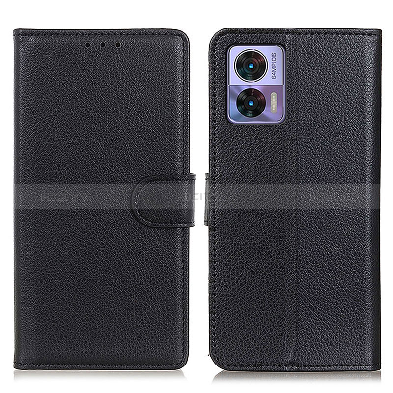 Coque Portefeuille Livre Cuir Etui Clapet A03D pour Motorola Moto Edge 30 Neo 5G Noir Plus