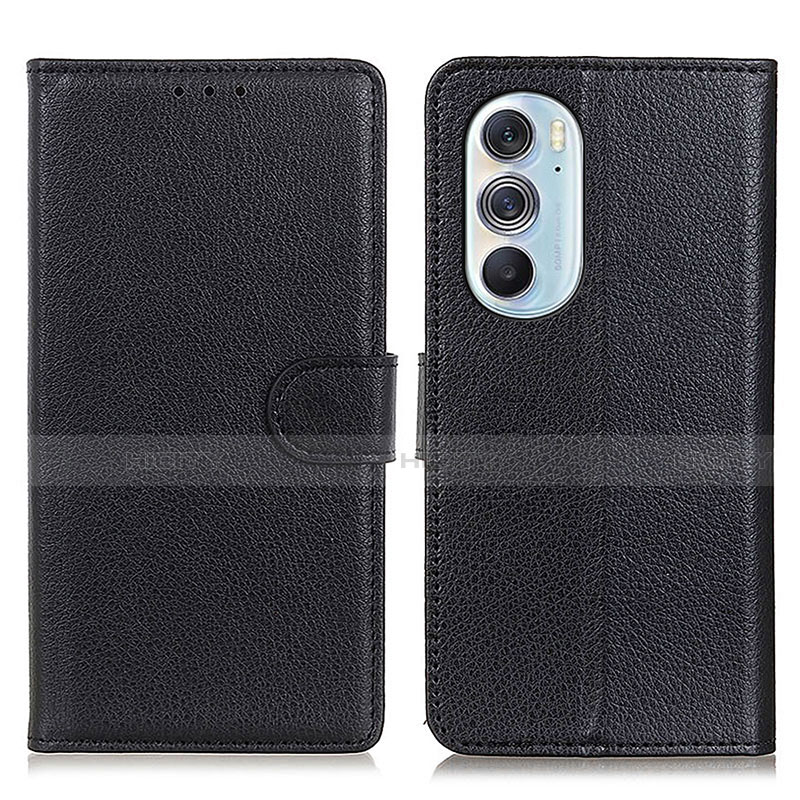 Coque Portefeuille Livre Cuir Etui Clapet A03D pour Motorola Moto Edge 30 Pro 5G Noir Plus