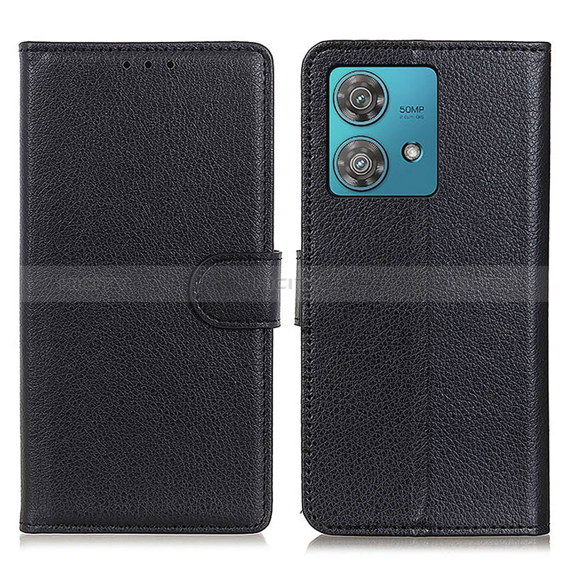 Coque Portefeuille Livre Cuir Etui Clapet A03D pour Motorola Moto Edge 40 Neo 5G Noir Plus