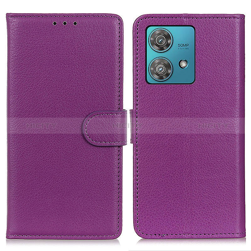 Coque Portefeuille Livre Cuir Etui Clapet A03D pour Motorola Moto Edge 40 Neo 5G Violet Plus