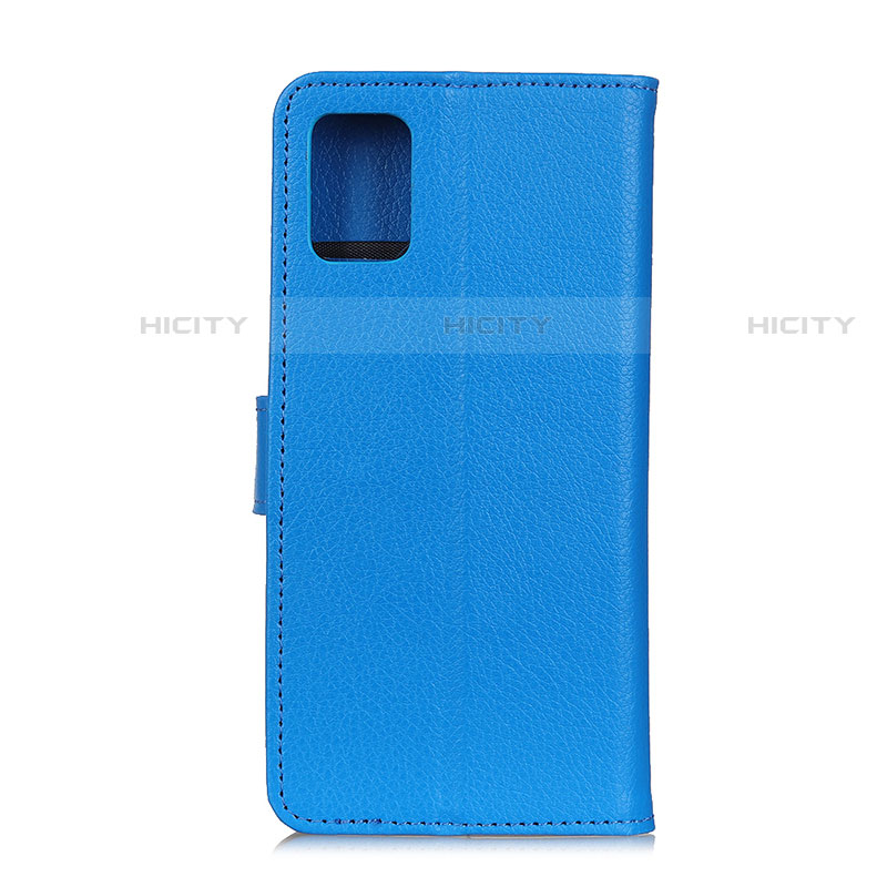 Coque Portefeuille Livre Cuir Etui Clapet A03D pour Motorola Moto Edge S 5G Bleu Ciel Plus