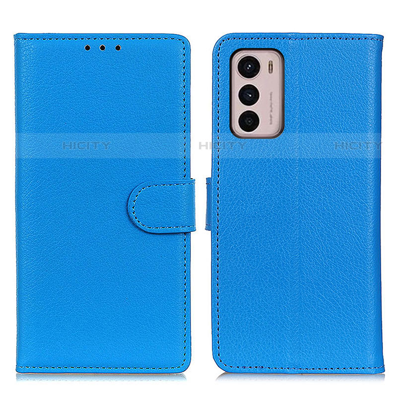 Coque Portefeuille Livre Cuir Etui Clapet A03D pour Motorola Moto G42 Bleu Ciel Plus